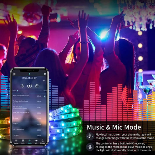 RGB USB LED Strip, APP with 44 Key Remote Control