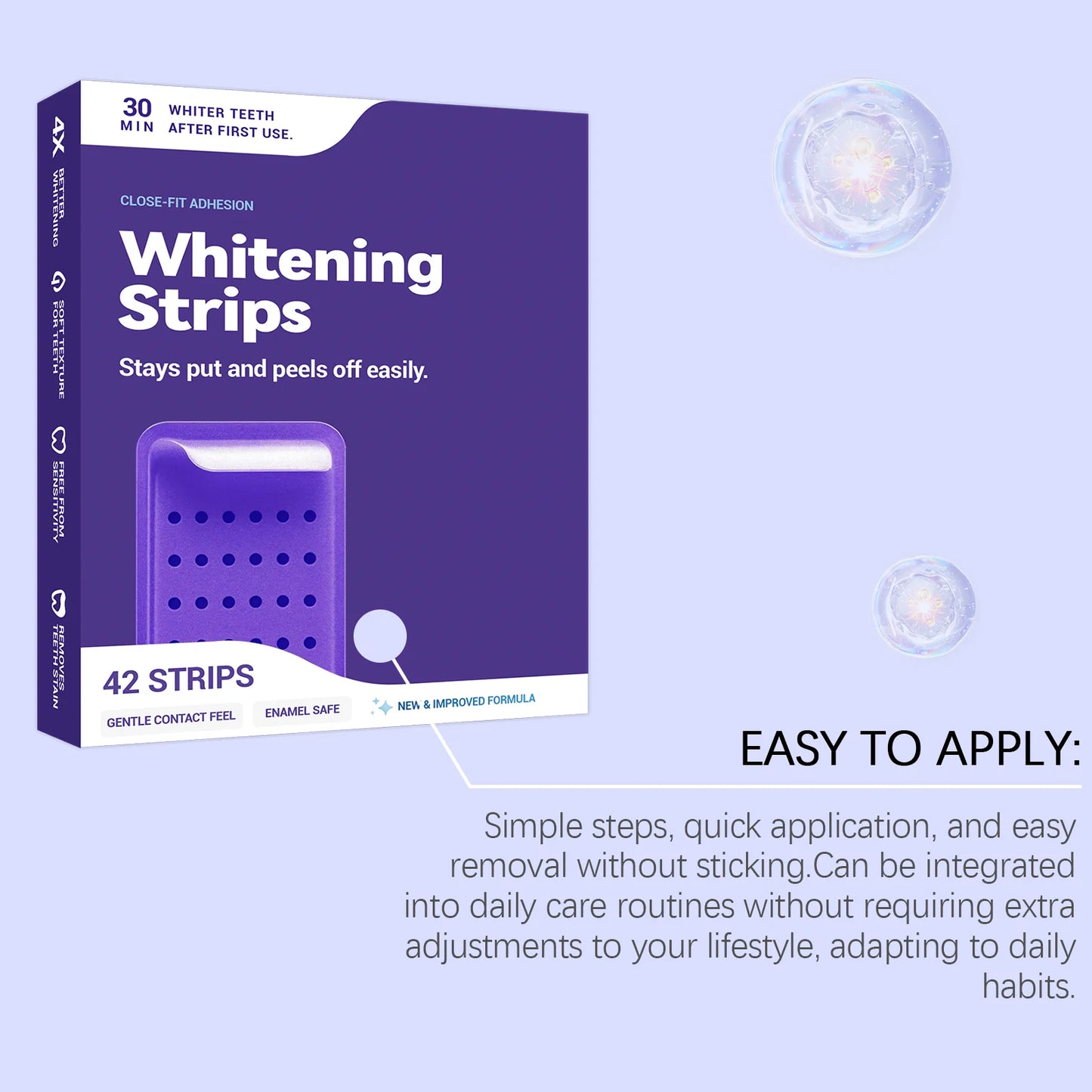 Purple Teeth Whitening Strips