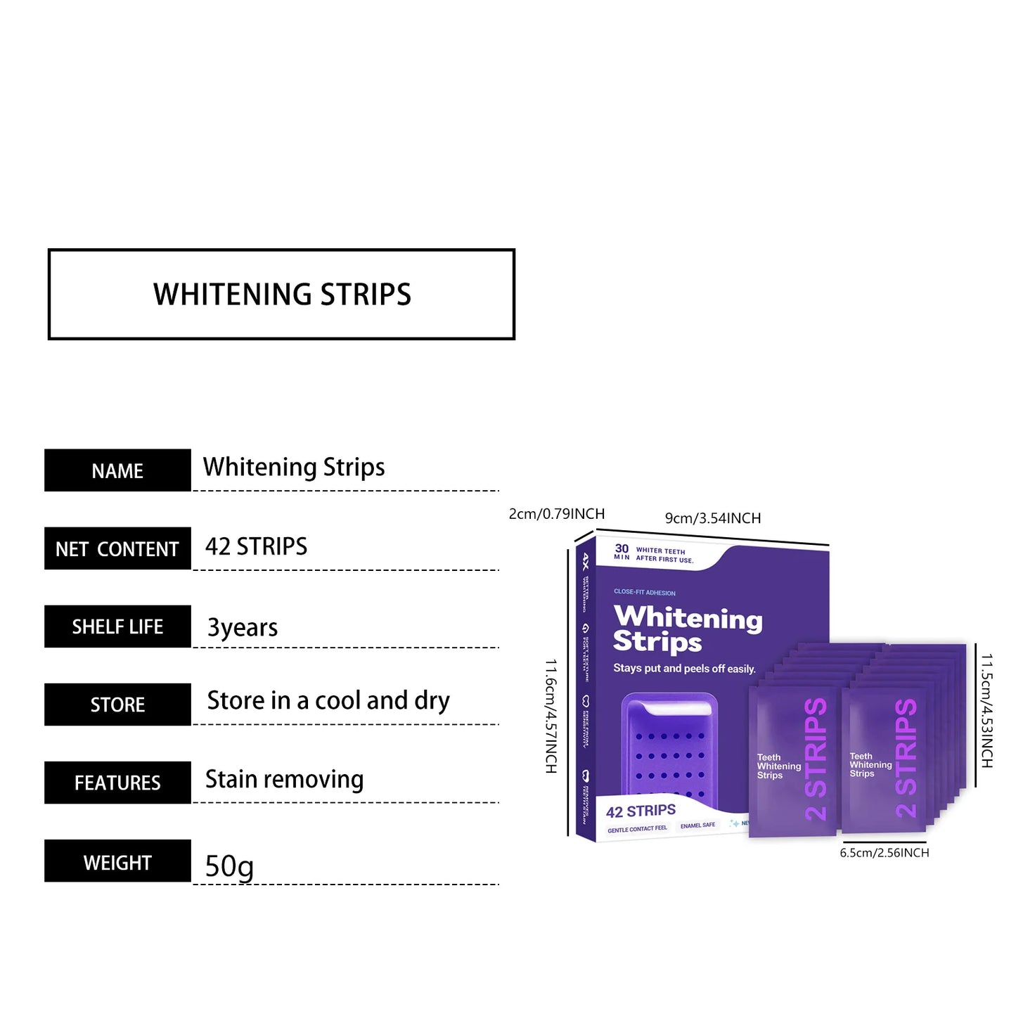 Purple Teeth Whitening Strips